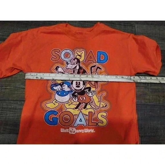 Women’s Size XL Disney Parks Walt Disney World T Shirt "Squad Goals" Orange - Picture 5 of 6